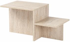 Kavos staliukas Nordure Harmony, rusva, 40 cm x 80 cm x 40 cm