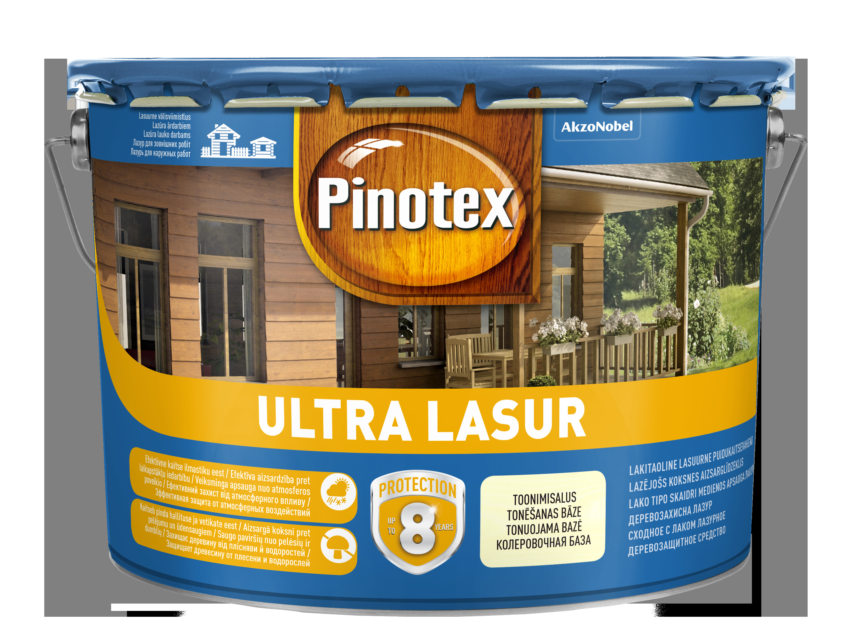 Puidu immutusvahend Pinotex Ultra Lasur, läbipaistev v., 10 l