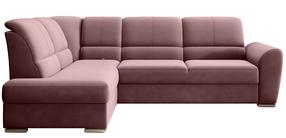 Kampinė sofa Siber Velvetmat 24, rožinė sp., kairinė, 270 x 186 cm x 93 cm