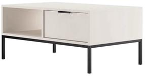 Kavos staliukas Kocot Kids Austin 100, balta sp./juoda sp., 100 cm x 60 cm x 45.5 cm