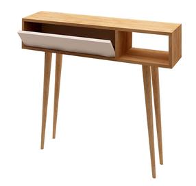 Konsoles galds Kalune Design Oseyo, ozola krās./balts krās., 100 cm x 30 cm x 94 cm
