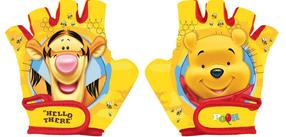 Dviratininko pirštinės vaikams Seven Winnie The Pooh, raudona sp./geltona sp., S