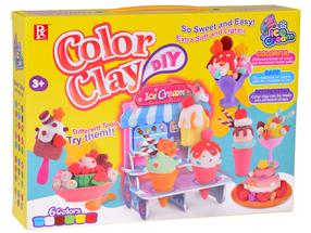 Plastilino rinkinys, su priedais Color Clay Ice Cream, įvairių spalvų