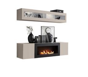 Svetainės baldų komplektas ASM Fly N2, vidaus, smėlio