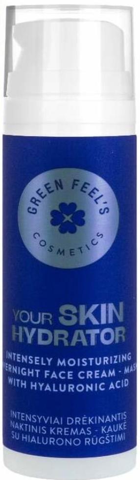 Naktinis veido kremas, kaukė Green Feel's Your Skin With Hyaluronic Acid, 50 ml
