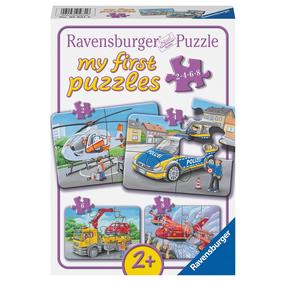 Пазл Ravensburger My First Puzzles Emergency Vehicles 4in1, 20 шт., многоцветный