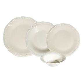 Pusdienu servīze Hermia Fulya, porcelāna, balta krās., 24 gab.