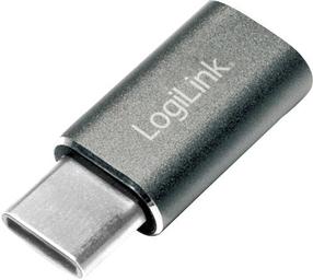 Adapteris Logilink, Micro USB/USB 3.1 type C, sudraba krās.