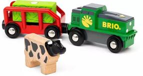 Rotaļu vilciens Brio World Farm Battery Train 36018, daudzkrāsaina