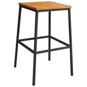 Lauko taburetė Besk 9152485, ruda sp./juoda sp., 49.5 cm x 49.5 cm x 76 cm