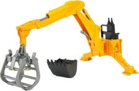Rotaļlieta celtnis Bruder Wxcavator With Gripper 424747, dzeltena krās./pelēka krās.