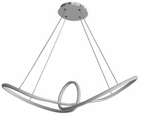 Valgusti lagi CristalRecord Lidias 93-350-60-180, LED, 2700 - 6500 °K, 1 x 60 W, valge v. / roostevaba teras v.