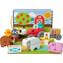 Žaislinių kaladėlių rinkinys Melissa & Doug Blockables Farm, 56 vnt.