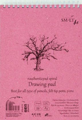 Zīmēšanas papīrs Smiltainis Drawing Pad, A5, 120 g/m², balta krās., 21 cm x 14.8 cm, 60 lapu gab.