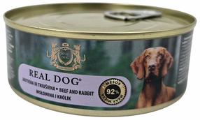 Šlapias šunų maistas Real Dog Super Premium Adult, jautiena/triušiena, 0.24 kg