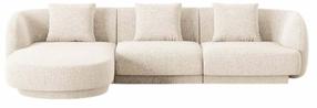 Kampinė sofa Cosmopolitan Design Tulum Eden 2, šviesiai smėlinė, kairinė, 156 x 255 cm x 70 cm