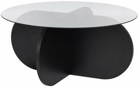 Kavos staliukas Nordure Aeris, juoda sp., 75 cm x 75 cm x 35 cm