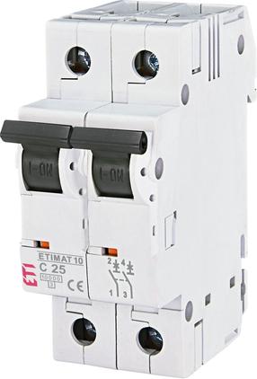 Automātisks slēdzis ETI ETIMAT10, 2P, C, 10kA, 25 A