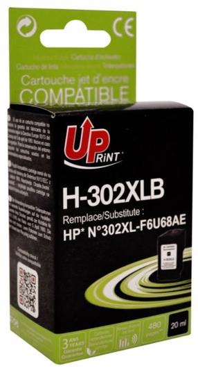 Картридж для струйного принтера Uprint H-302XLB-UP, черный цв.