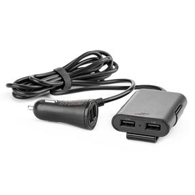 Auto lādētāja komplekts A01986, 4 x USB Type-A, melna krās.