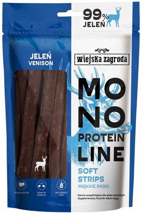 Skanėstas šunims Wiejska Zagroda Mono Protein Soft Strips, elnių mėsa, 0.1 kg