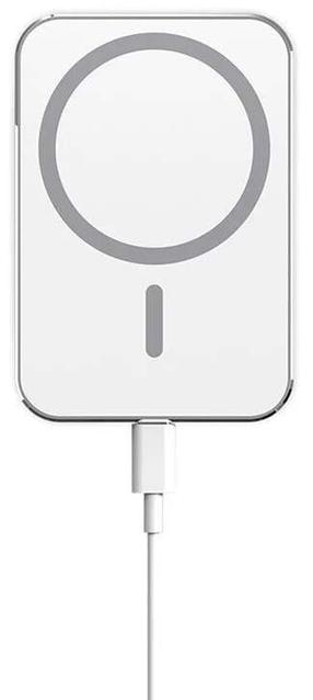 Auto juhtmevaba laadija RoGer X16 MagSafe, USB Type C, 11 cm, valge v., 15 W
