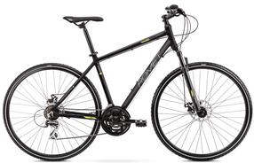 Velosipēds hibrīds Romet Orkan 1 M, 28 ", 19" rāmis, melna krās./zaļa krās.
