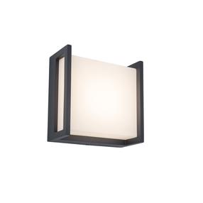 Sieninis lauko šviestuvas Lutec Qubo, 9.5W, LED, IP54, antracito sp., 14 cm x 14 cm