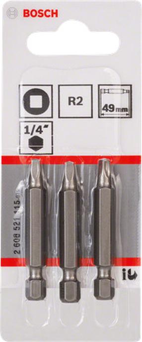 Набор битов для отверток Bosch, R2, 49 мм, 1/4"