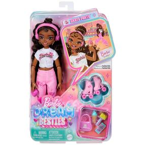 Lėlė su priedais Mattel Barbie Dream Besties Skate Party Brooklyn JFX97, 30 cm, balta sp.