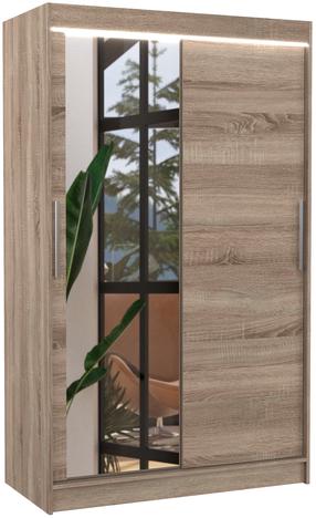 Spinta ADRK Bario LED, triufelių sp., 58 cm x 120 cm x 200 cm, su veidrodžiu