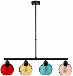 Lampa griesti Opviq Benek 15-14436 521SHN3597, E27, 4 x 40 W, krāsaina / melna krās., 15 x 15 cm