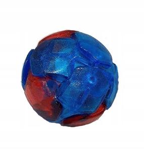 Žaislas šuniui, kamuoliukas Yarro International, 8.5 cm, Ø 8.5 cm, mėlyna sp./raudona sp., 8.5 cm
