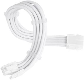 Kabelis SilverStone 6+2 pin PCI-E - 6+2 pin PCI-E SST-PP07E-PCI8W-V2 6+2-Pin-PCIe female, 6+2-Pin-PCIe male, 0.3 m, balta sp.