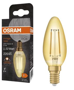 Лампочка Osram Vintage 1906 LED, E14, 2400 °К, E14, 2.5 Вт, 220 лм