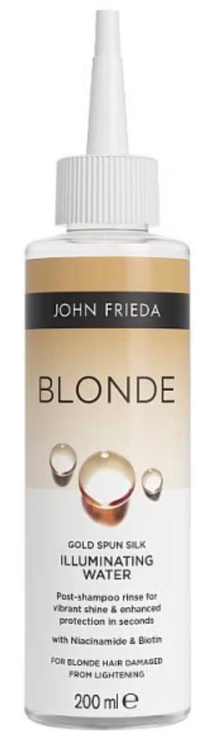 Plaukų priežiūros priemonė John Frieda Blonde Gold Spun Silk Illuminating Water, 200 ml