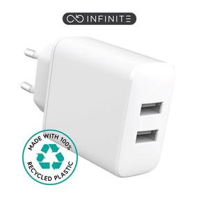 Adapteris Estuff Infinite ES637005, 2 x USB A, balta krās., 24 W