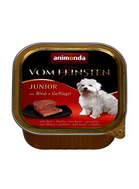 Mitrā barība (konservi) suņiem Animonda Vom Feinsten Junior, liellopa gaļa/mājputnu gaļa, 0.15 kg