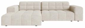 Kampinė sofa Cosmopolitan Design Chicago Bluvel 22, šviesiai smėlinė, kairinė, 167 x 234 cm x 78 cm