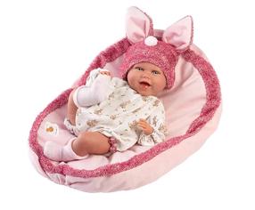 Lėlė - kūdikis su priedais Llorens Mimi Fuchs 74134, 42 cm, rožinė sp.