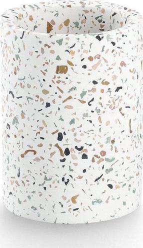 Hambaharjahoidja Zeller Terrazzo, valge v./roheline v./pruunikas v., 8.2 cm x 11 cm x 8.2 cm