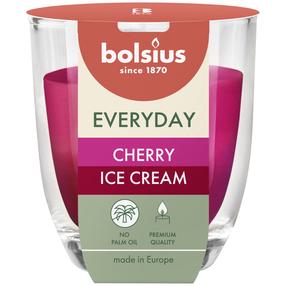 Žvakė, aromatinė Bolsius Cherry Ice Cream, 21 h, raudona sp./rožinė sp.