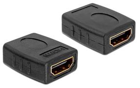 Adapteris Delock HDMI female HDMI female HDMI 19 pin female, HDMI 19 pin female, juoda sp.