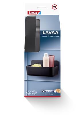 Полка для душа Tesa, 11 см x 13 см x 26 см, черный цв.
