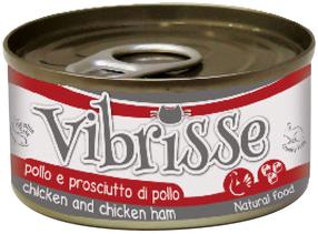 Mitrā kaķu barība Croci Vibrisse Natural Chicken and Chicken Ham, vistas gaļa/cūkgaļa, 0.07 kg
