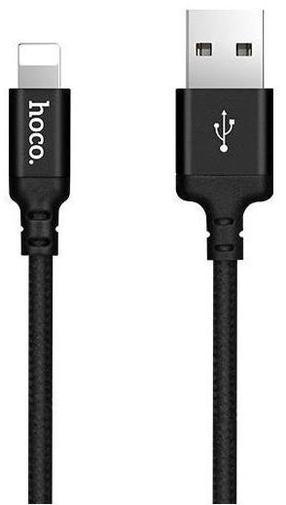 Vads Hoco, USB/Apple Lightning, melna krās.