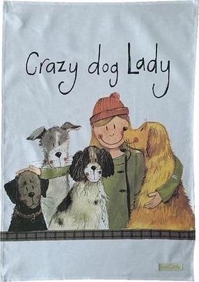 Köögirätik Alex Clark Crazy Dog Lady TT39, mitmevärviline, 65 cm x 45 cm
