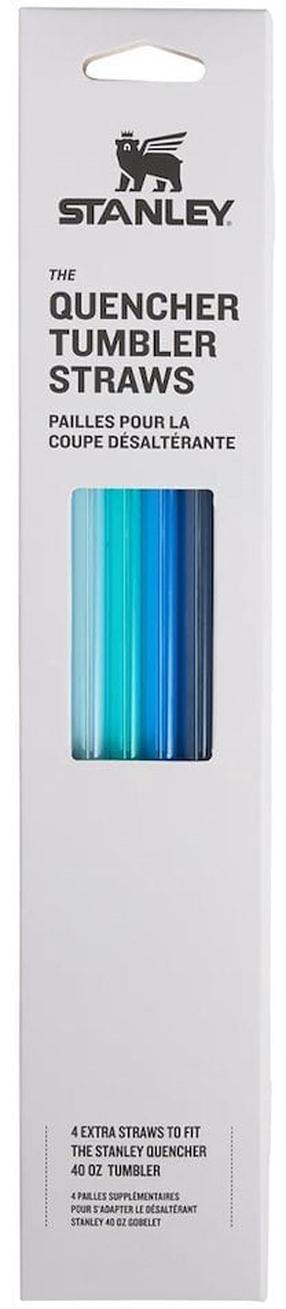 Daugkartinio naudojimo šiaudeliai Stanley Quencher H2.O FlowState, 30.5 cm, plastikas, mėlyna sp., 4 vnt.