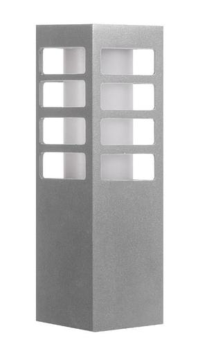 Pastatomas lauko šviestuvas Su-Ma Rado III 3, 18W, E27, IP54, sidabro sp., 8 cm x 25 cm