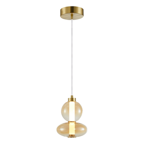 Valgusti lagi Milagro Daphne, LED, 3000 °K, 1 x 12 W, merevaigu-kollane v. / kuldne v.